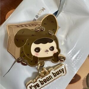 Popmart Pucky - I've bean busy - Rabbit Coffee Pin - Discontinued